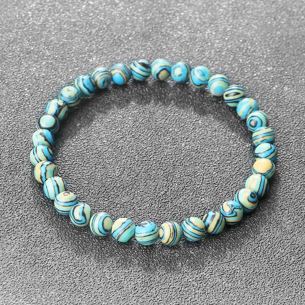 Scout - Blaues Malachit-Natursteinarmband